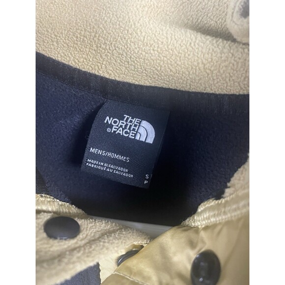 VINTAGE The North Face Snap Pullover Men’s Small Beige Tan Fleece Outdoors - Picture 4 of 6